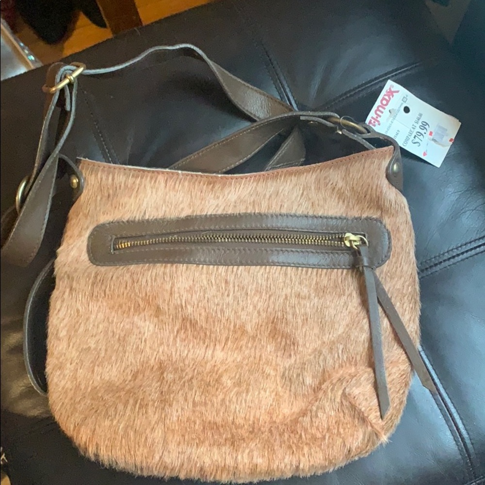 Maurizio Taiuti Fur & Leather Shoulder Bag